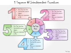 1013 business ppt diagram 5 sequence of interdependent procedures powerpoint template