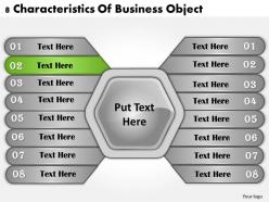 1013 business ppt diagram 8 characteristics of business object powerpoint template