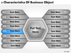 1013 business ppt diagram 8 characteristics of business object powerpoint template