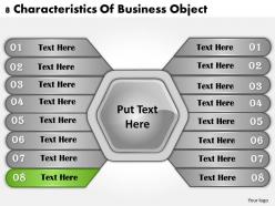 1013 business ppt diagram 8 characteristics of business object powerpoint template