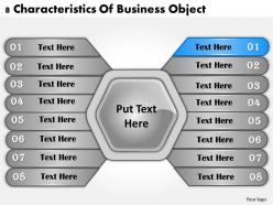 1013 business ppt diagram 8 characteristics of business object powerpoint template