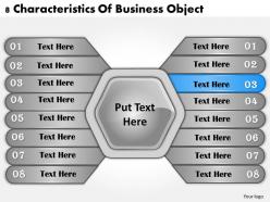 1013 business ppt diagram 8 characteristics of business object powerpoint template