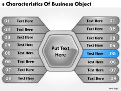 1013 business ppt diagram 8 characteristics of business object powerpoint template