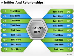 1013 business ppt diagram 9 entities and relationships powerpoint template