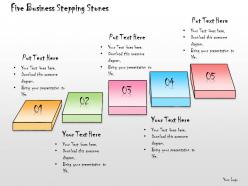 1013 business ppt diagram five business stepping stones free powerpoint templates