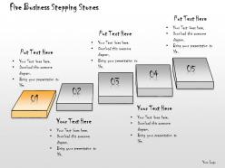 1013 business ppt diagram five business stepping stones free powerpoint templates