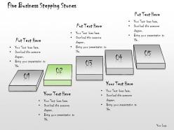 1013 business ppt diagram five business stepping stones free powerpoint templates