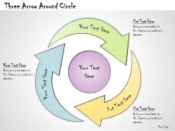 1013 business ppt diagram three arrow around circle powerpoint template