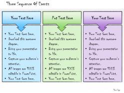 1013 business ppt diagram three sequence of events powerpoint template