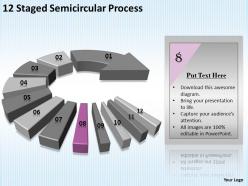 1013 management consulting business 12 staged semicircular process ppt templates backgrounds for slides