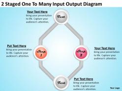 1013 project management 2 staged one to many input output diagram ppt templates backgrounds for slides