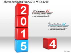 1014 blocks replacing year 2014 with 2015 image graphics for powerpoint