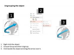 1014 business plan globe with growth arrow template powerpoint presentation template
