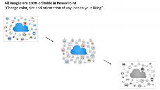 1114 cloud icon with internet options powerpoint template