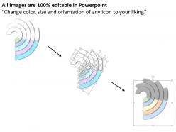 1214 3d circular process with percentage value powerpoint template