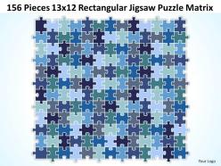 156 pieces 13x12 rectangular jigsaw puzzle matrix powerpoint templates 0812