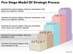 1813 business ppt diagram five stage model of strategic process powerpoint template