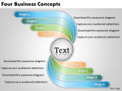 1813 business ppt diagram four business concepts powerpoint template