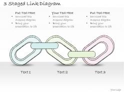 1814 business ppt diagram 3 staged link diagram powerpoint template