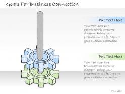 1814 business ppt diagram gears for business connection powerpoint template