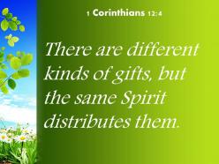 1 corinthians 12 4 the same spirit distributes powerpoint church sermon