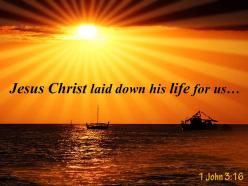 1 john 3 16 jesus christ laid down powerpoint church sermon