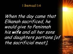 1 samuel 1 4 the day came for elkanah powerpoint church sermon