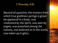 1 timothy 3 16 the world was taken up powerpoint church sermon