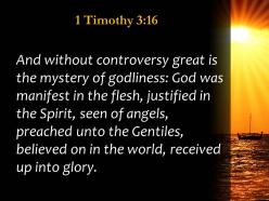 1 timothy 3 16 the world was taken up powerpoint church sermon