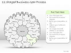 2014 business ppt diagram 12 staged business gear process powerpoint template