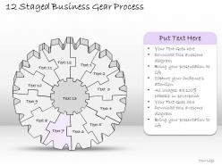 2014 business ppt diagram 12 staged business gear process powerpoint template