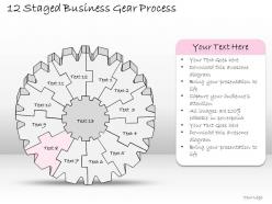 2014 business ppt diagram 12 staged business gear process powerpoint template