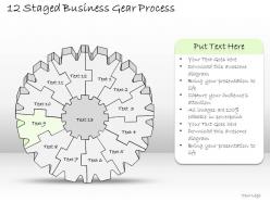 2014 business ppt diagram 12 staged business gear process powerpoint template