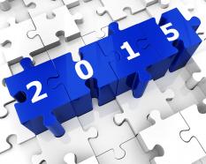 2015 puzzle illustration stock photo