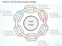 2502 business ppt diagram chain of six business steps powerpoint template