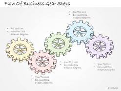 2502 business ppt diagram flow of business gear steps powerpoint template