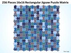 256 pieces 16x16 rectangular jigsaw puzzle matrix powerpoint templates 0812