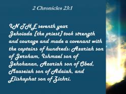 2 chronicles 23 1 the seventh year jehoiada powerpoint church sermon