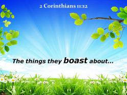 2 corinthians 11 12 the things they boast about powerpoint church sermon