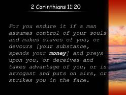 2 corinthians 11 20 you or exploit you or take powerpoint church sermon