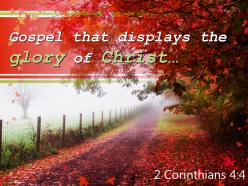 2 corinthians 4 4 gospel that displays the glory powerpoint church sermon