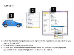 2 door blue car side view powerpoint presentation slides db