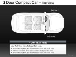 2 door blue car top view powerpoint presentation slides db