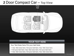 2 door blue car top view powerpoint presentation slides db