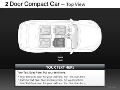 2 door blue car top view powerpoint presentation slides db