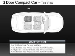 2 door blue car top view powerpoint presentation slides db