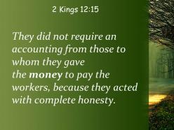 2 kings 12 15 they acted with complete honesty powerpoint church sermon