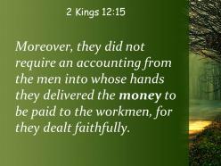 2 kings 12 15 they acted with complete honesty powerpoint church sermon