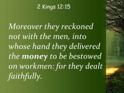 2 kings 12 15 they acted with complete honesty powerpoint church sermon