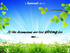 2 samuel 10 11 if the atameans are too strong powerpoint church sermon